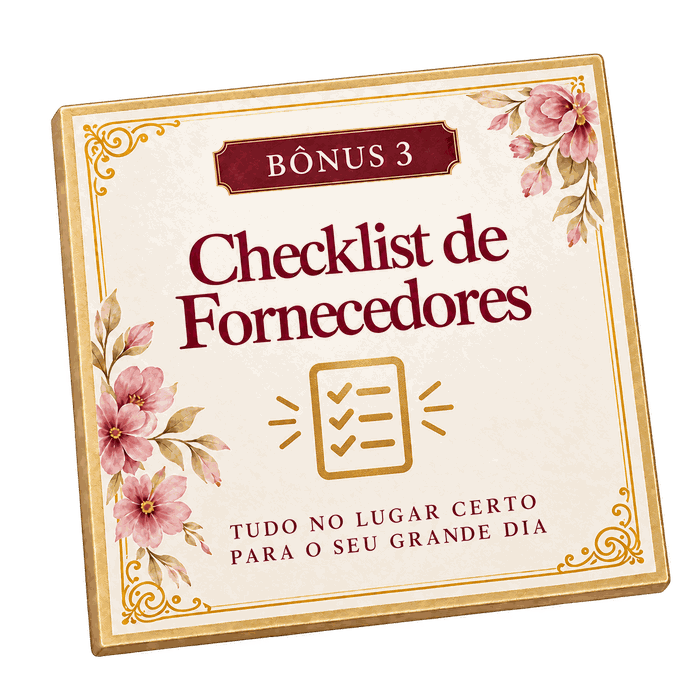 Bônus 3: Checklist de Fornecedores